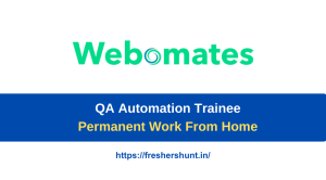 Webomates QA Automation Trainee
