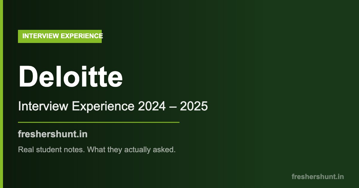 Deloitte Interview Experience 2024 2025