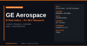 GE Aerospace Freshers Hiring 2026