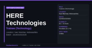 HERE Technologies Trainee Technology 2026