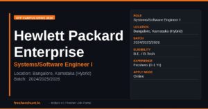 HPE Freshers Hiring 2026