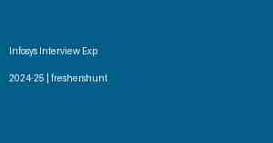 Infosys Interview Experience 2024 2025