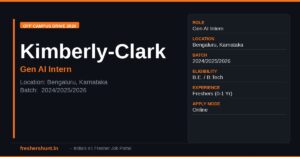 Kimberly-Clark Gen AI Intern 2026