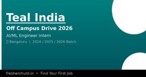Teal India Off Campus Drive 2026
