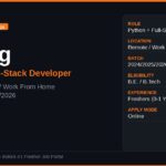 Turing Python + Full-Stack Developer 2026 – Work From Home | Freshers Apply