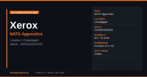Xerox NATS Apprentice 2026