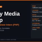 Friday Media Group Internship 2026 | Software Engineer Intern PHP | Bangalore — Apply Now