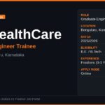 GE HealthCare Off Campus Drive 2026 | Graduate Engineer Trainee and Trainee Engineer | Bengaluru