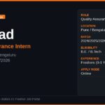 upGrad Off Campus Drive 2026 | Quality Assurance Intern | Pune & Bengaluru — Apply Now