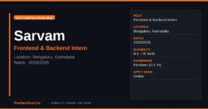 Sarvam Internship 2026