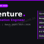 Accenture App Automation Associate 2026 | App Automation Eng New Associate | Bengaluru — Apply Now