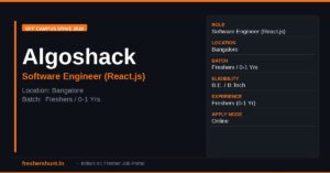 Algoshack Off Campus Drive 2026