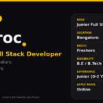 Epiroc Junior Full Stack Developer 2026 | Bengaluru — Apply Now