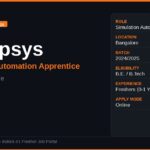 Synopsys Apprenticeship 2026 | Simulation Automation | Bangalore — Apply Now
