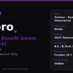 Wipro Trainee Hiring 2026 | Benefit Administration | Noida | 2025 Batch — Apply Now