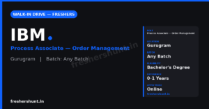 IBM Walk-in Drive for freshers - venue, dates, salary and contact details