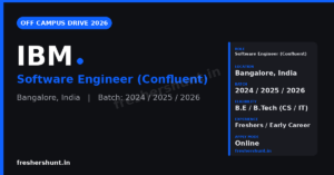 IBM Off Campus Drive 2026 Software Engineer Confluent Bangalore
