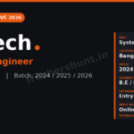 in-tech Off Campus Drive 2026 | System Engineer | Bangalore — Apply Now