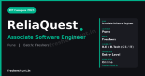 ReliaQuest Off Campus Drive 2026 Associate Software Engineer Pune banner