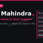 Tech Mahindra Walk in Drive 2026 | 9 Locations | Voice & Non-Voice — Apply Now