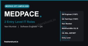 Medpace Off Campus Drive 2026 entry level software engineer and QA test engineer Navi Mumbai banner