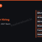 TCS BPS Hiring 2027 | BCom, BA, BBA, BSc & 20+ Streams | 2027 Batch — Register by 2 Sept