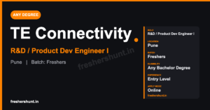 TE Connectivity Off Campus Drive 2026 hiring banner