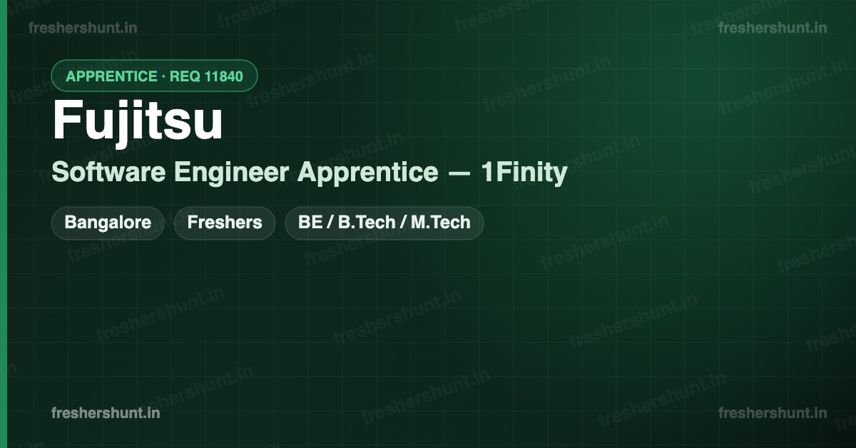 Fujitsu Software Engineer 2026 | Software Engineer Apprentice ...