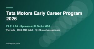 Tata Motors Early Career Program 2026 hiring banner
