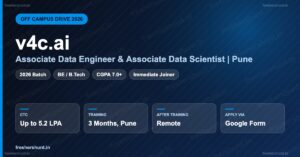 v4c.ai Off Campus Drive 2026 Associate Data Engineer and Data Scientist Pune